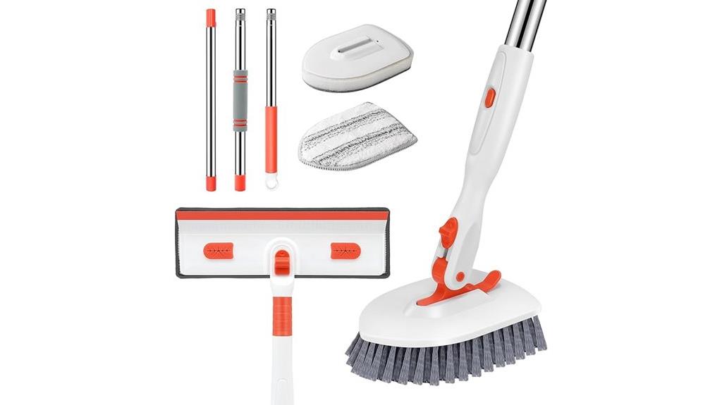 adjustable long handle scrubber