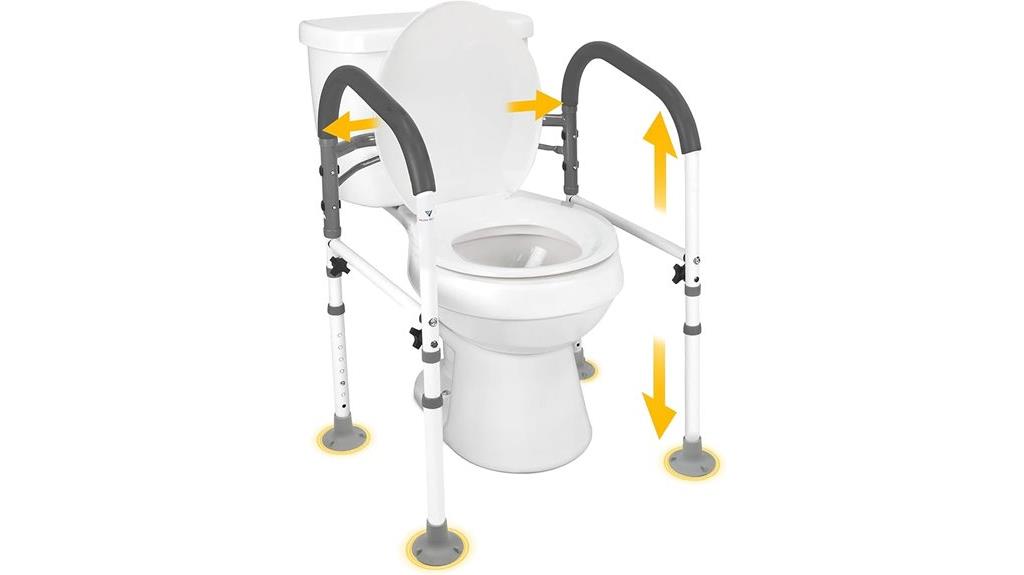 adjustable toilet safety rails