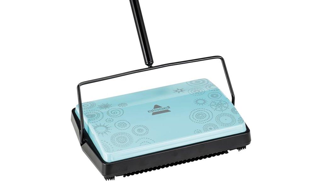 bissell manual sweeper blue