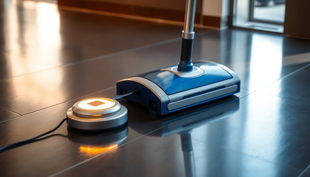 charge floor scrubber properly