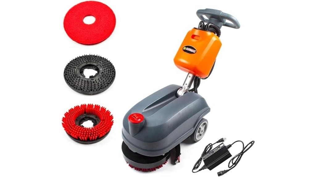 compact commercial floor scrubber