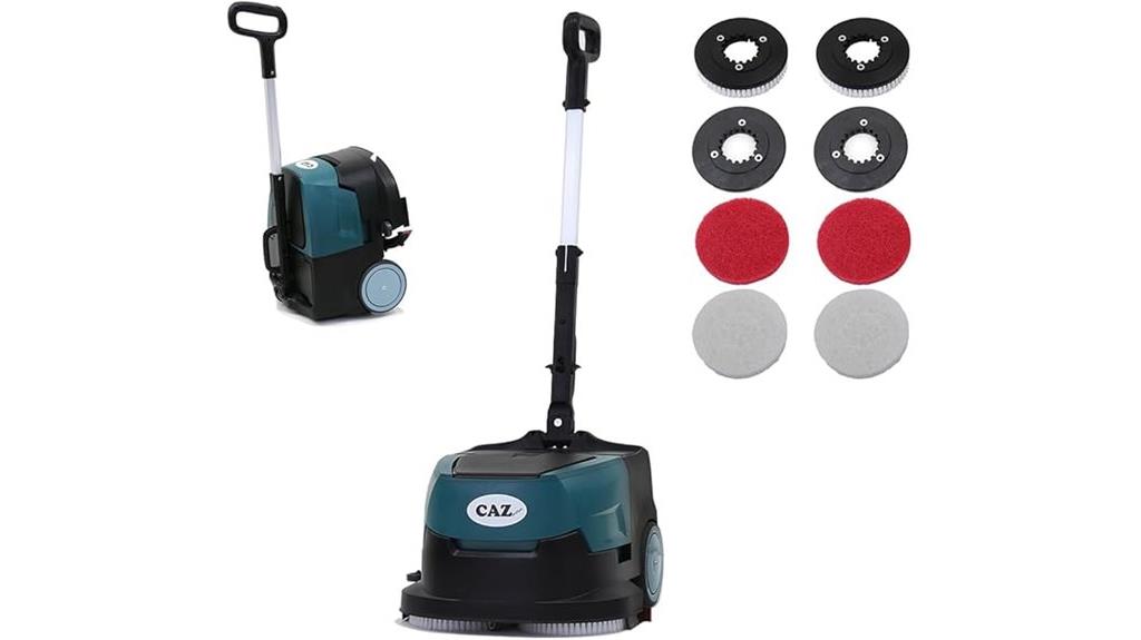 compact lightweight floor scrubber