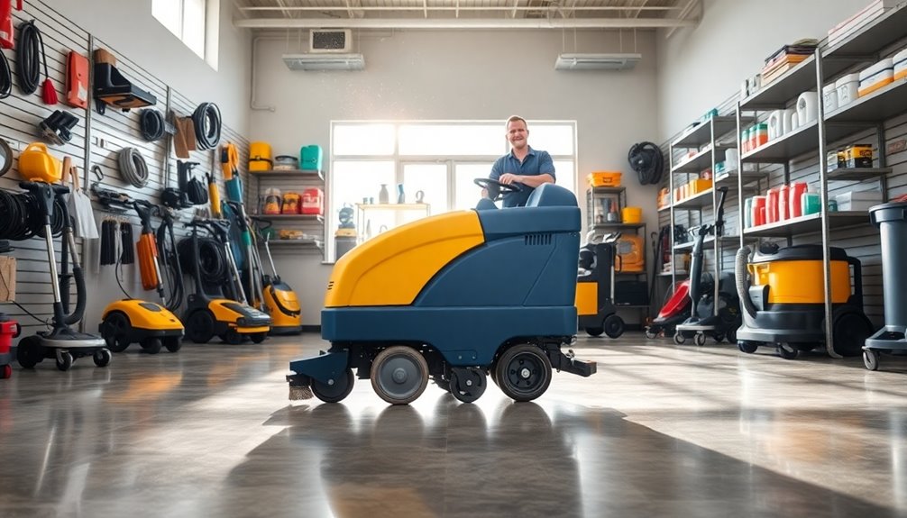 concrete floor scrubber rental