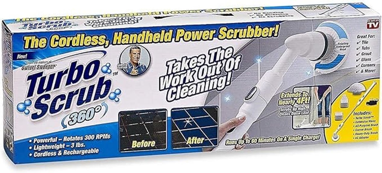 cordless power scrubber device