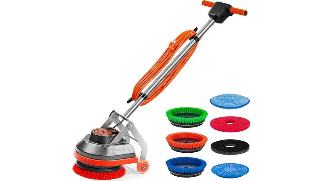 deep cleaning floor scrubber