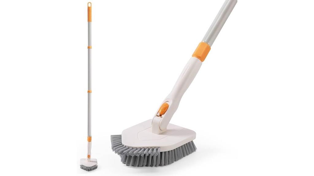 long handle tile scrubber