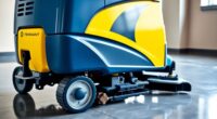 operate tennant floor scrubber