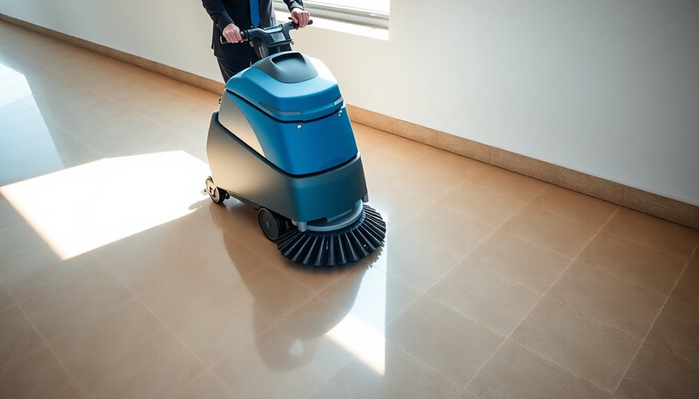 operating a floor scrubber