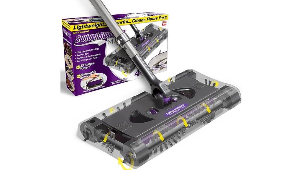 purple swivel sweeper model