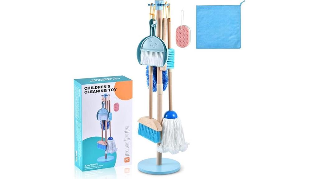 toddler wooden cleaning set