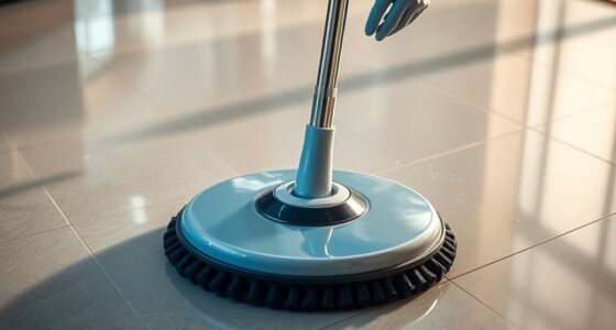 using a floor scrubber