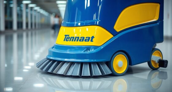 using tennant floor scrubber