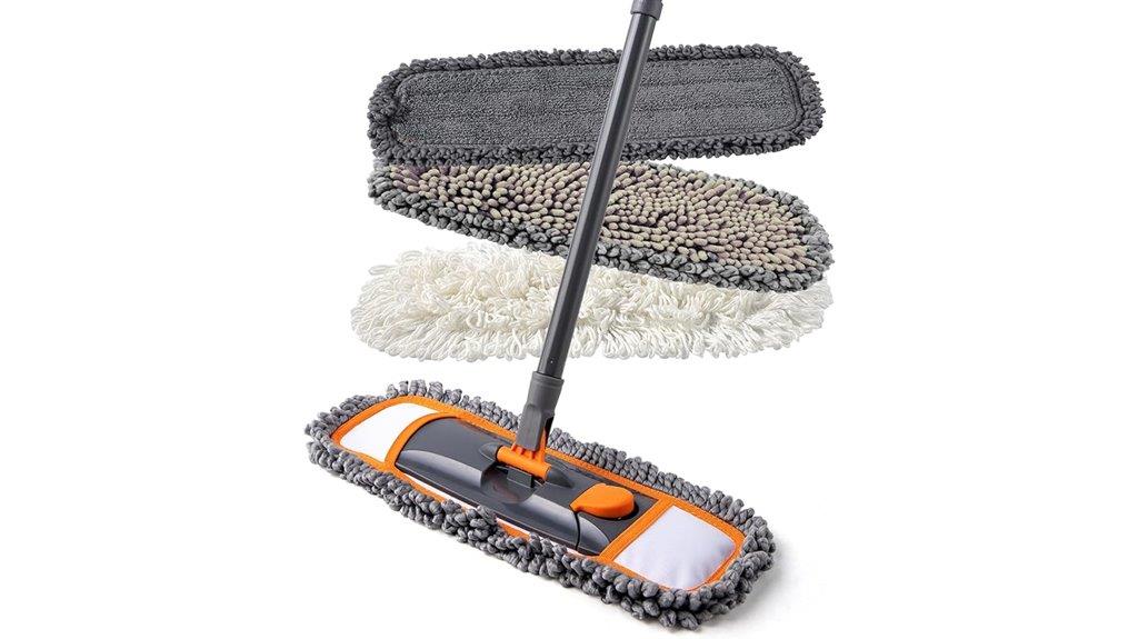 washable mop with extension