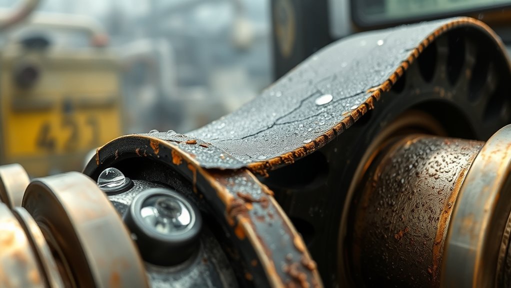 moisture causes belt deterioration