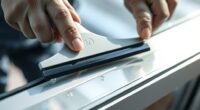 replacing squeegee blade steps