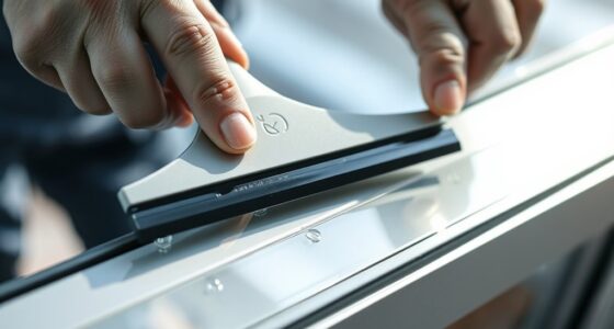 replacing squeegee blade steps