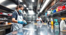 sanitize surfaces thoroughly regularly