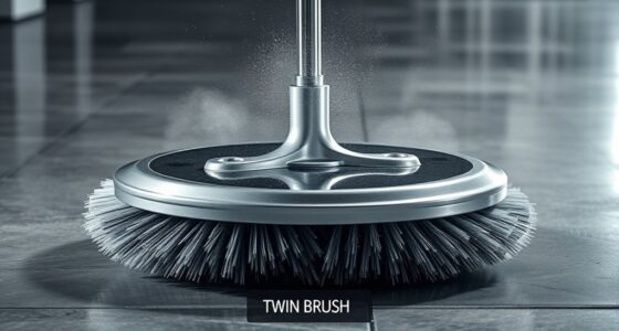 twin brush sweepers capture particles