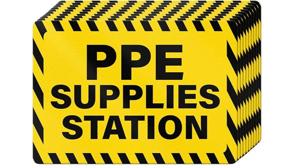 10 piece ppe station stickers