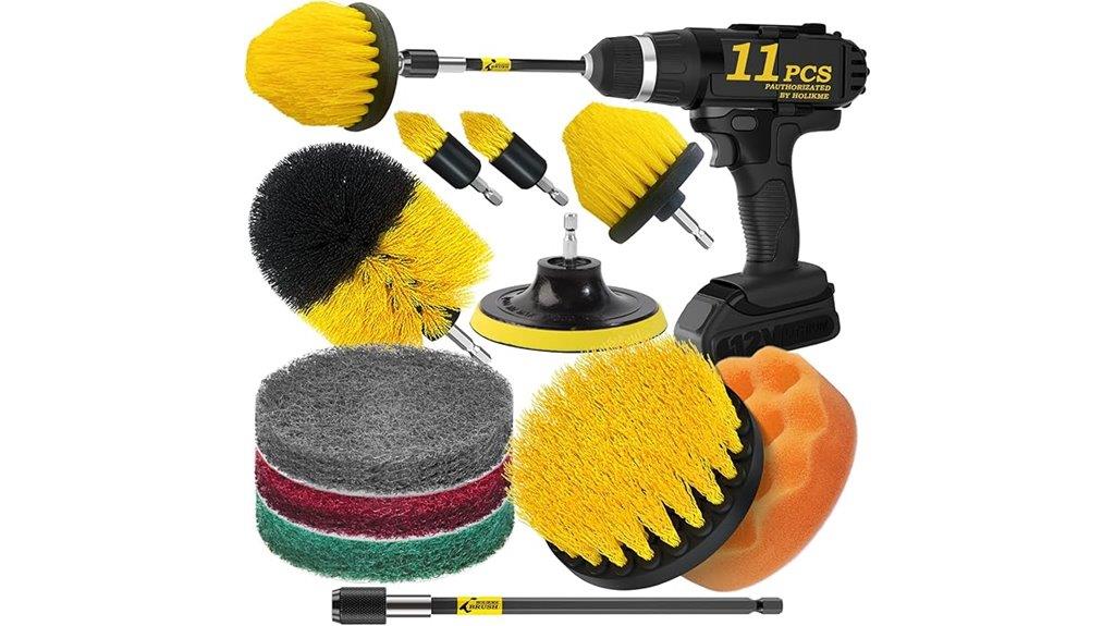 11 piece cleaning brush set