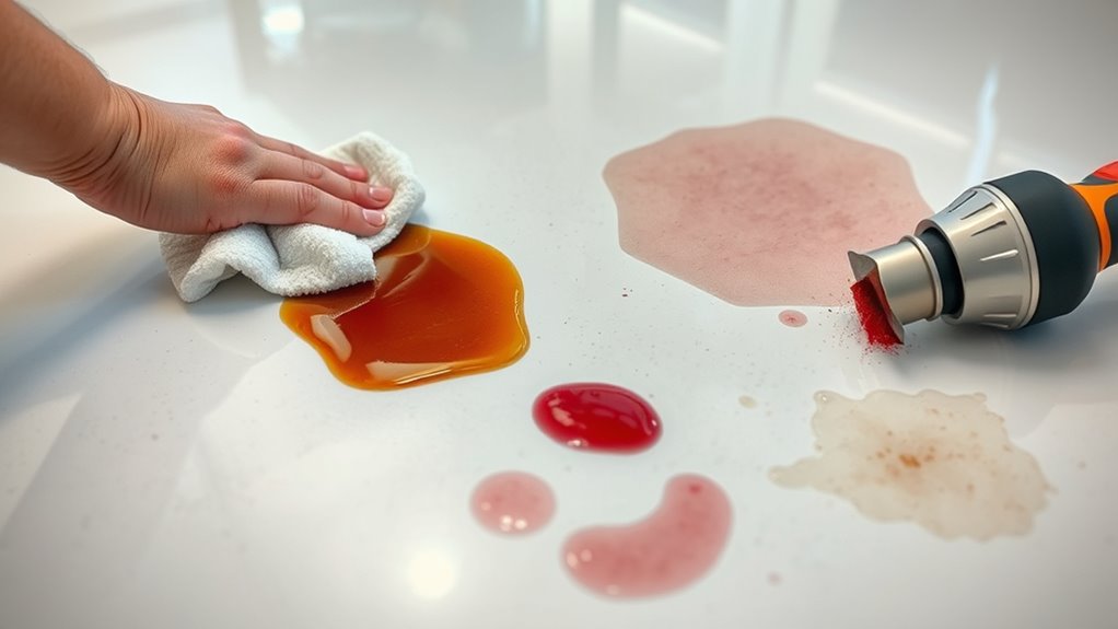 act quickly prevent stains