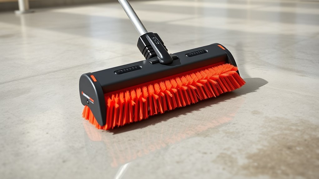adjust garage sweeper brush