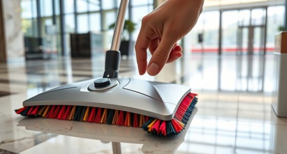 adjust lobby sweeper brush