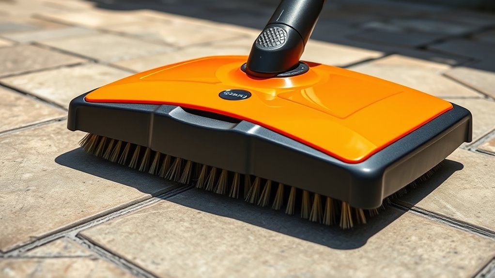 adjust outdoor sweeper brush