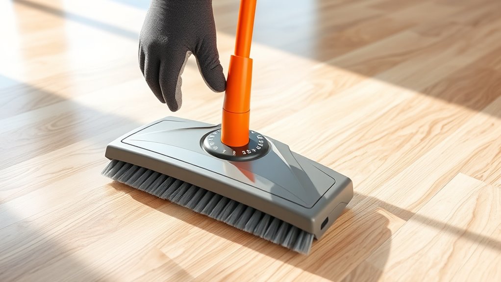 adjust sweeper brush height