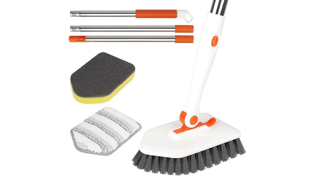 adjustable handle shower brush