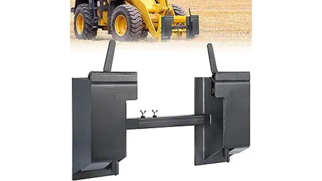 adjustable universal skid steer adapter