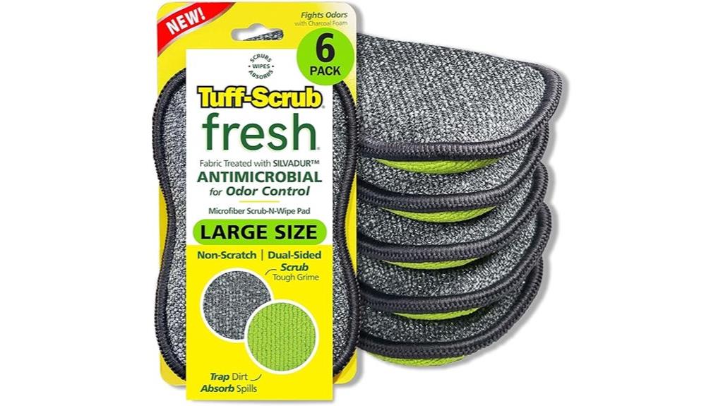 antimicrobial microfiber scrubbing sponge