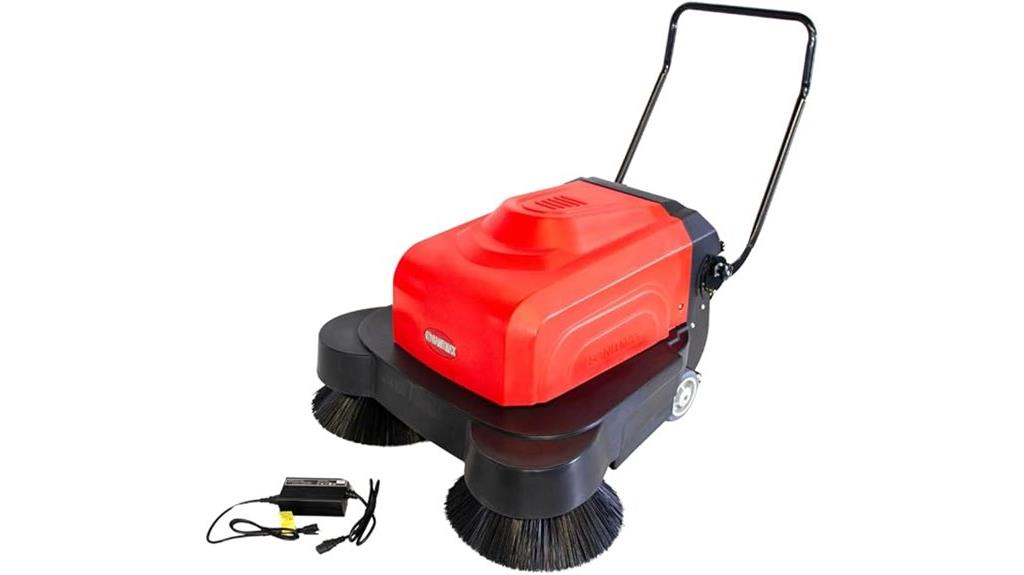 battery powered industrial sweeper