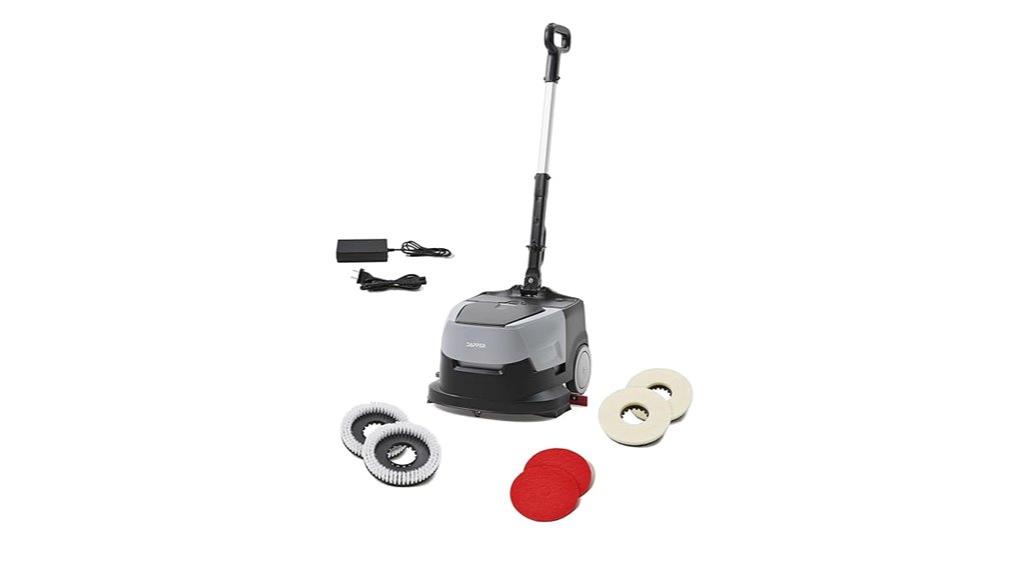 battery powered mini scrubber