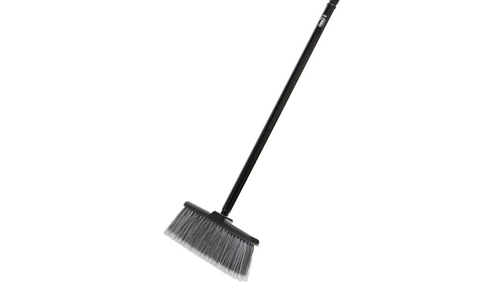 black kitchen broom with handle
