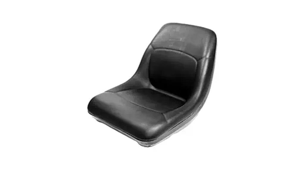 black vinyl bucket seat