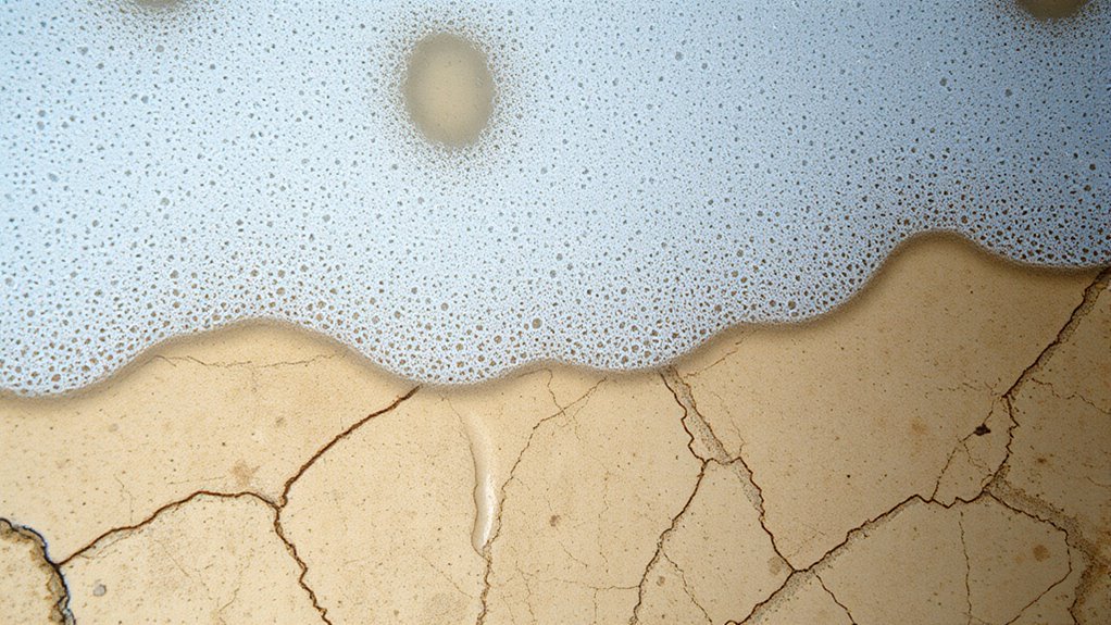 chemical buildup causes foam