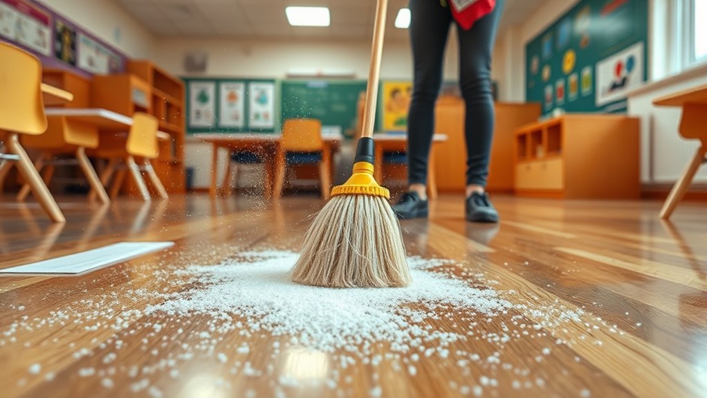 cleaning sand and salt