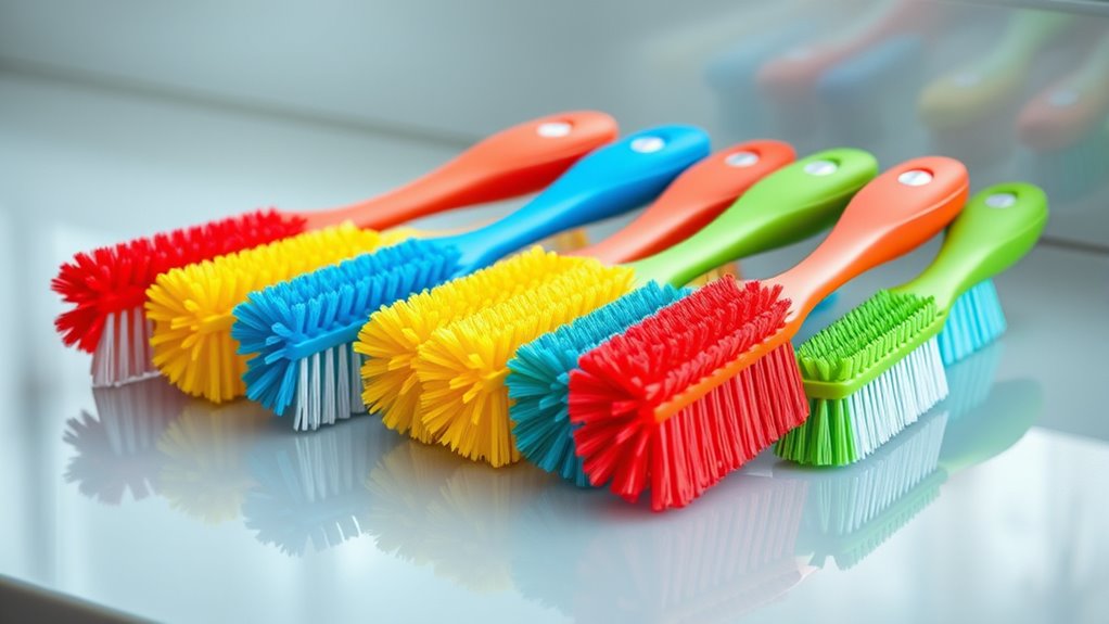 color coded cleaning tool selection