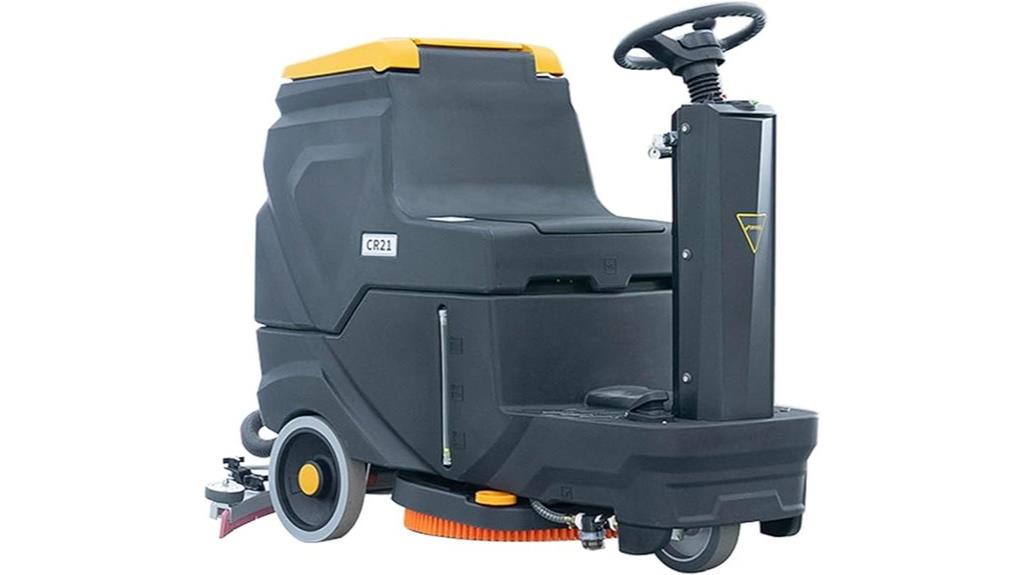 commercial ride on floor scrubber