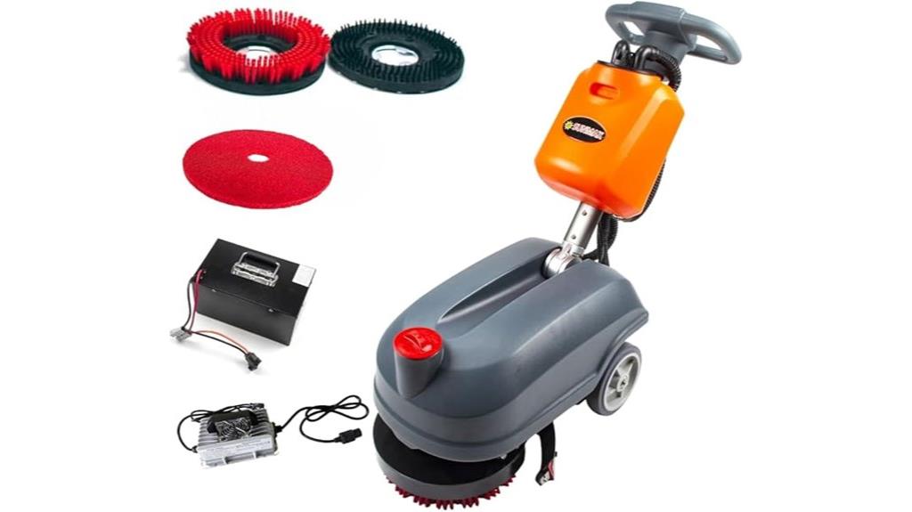 compact floor scrubber fast charge