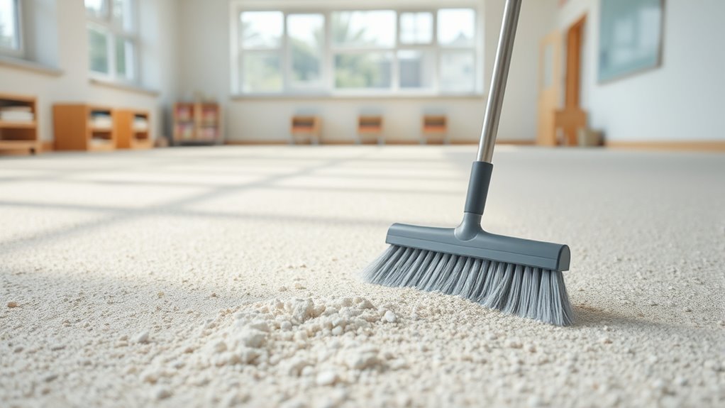 consistent sweeping prevents floor scratches