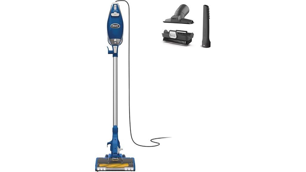 corded vacuum with self cleaning brush