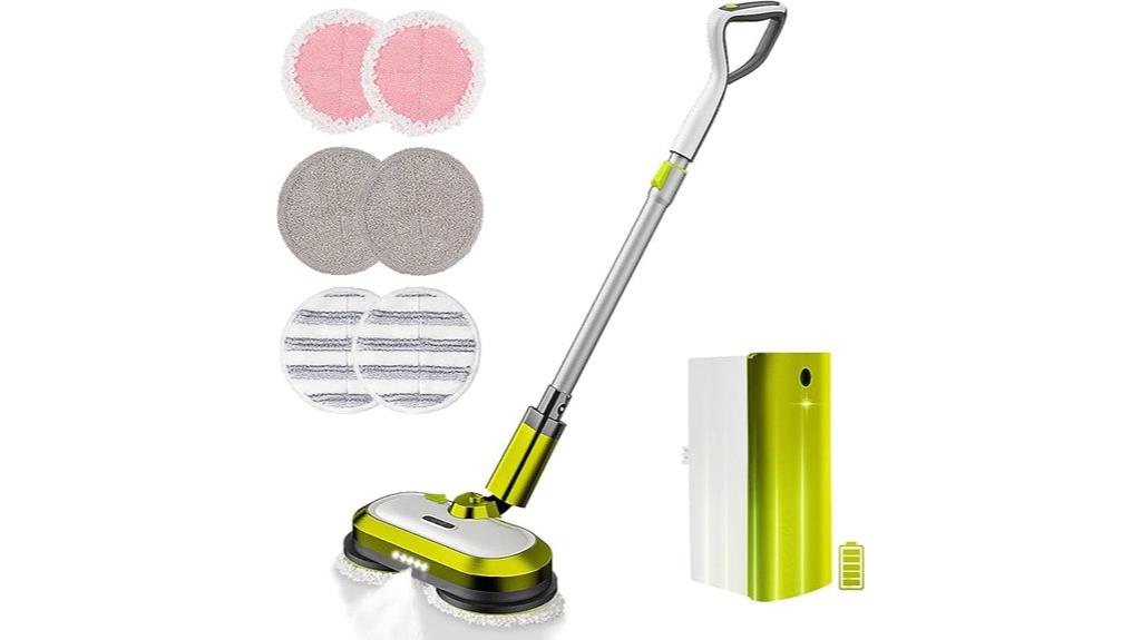 cordless spin mop features