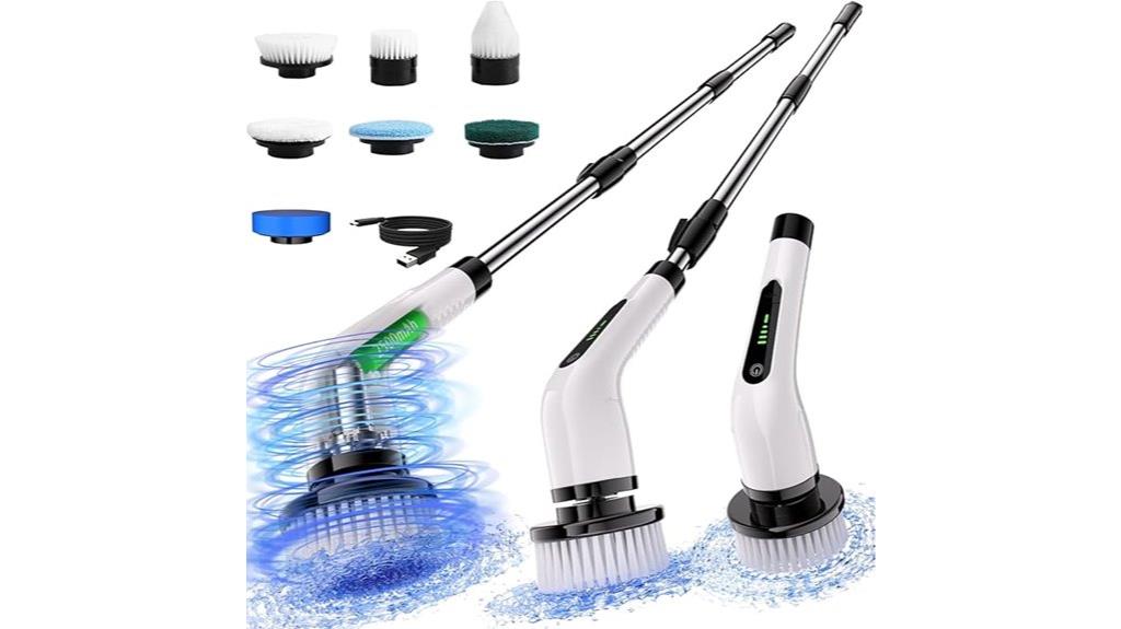 cordless waterproof scrubbing brush