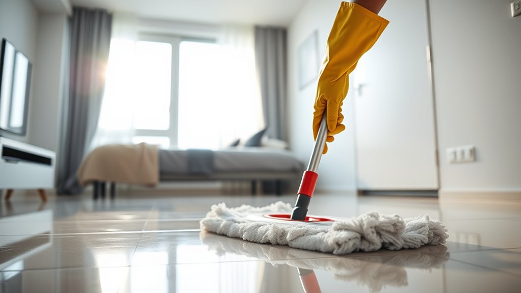 damp mop moisture control