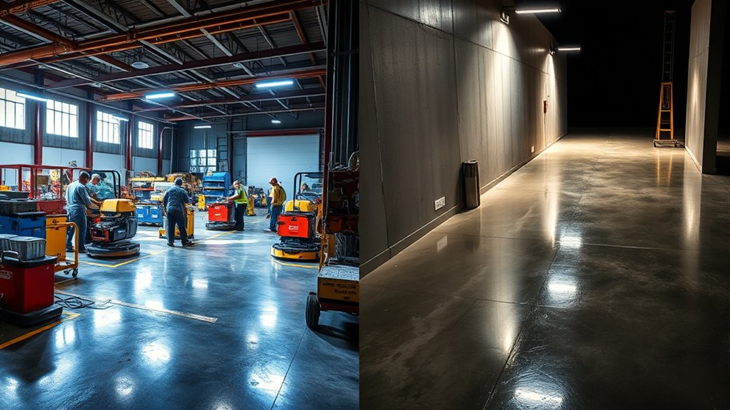 daytime concrete polishing advantages