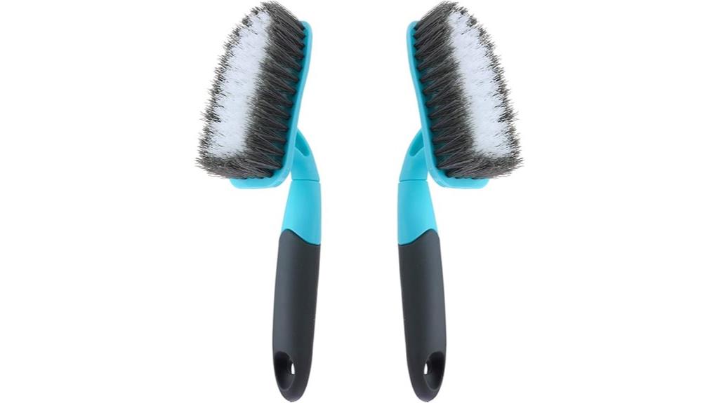 dual long handle scrub brushes
