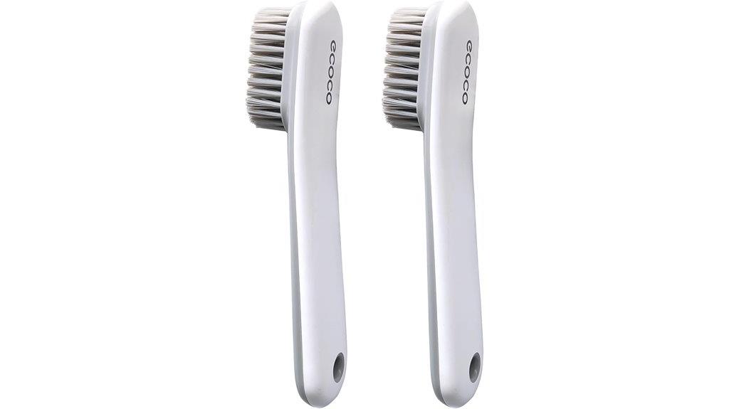 dual long handle shoe scrub brushes