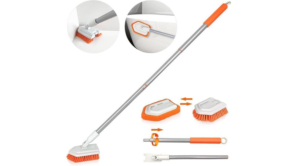 dual purpose tub brush